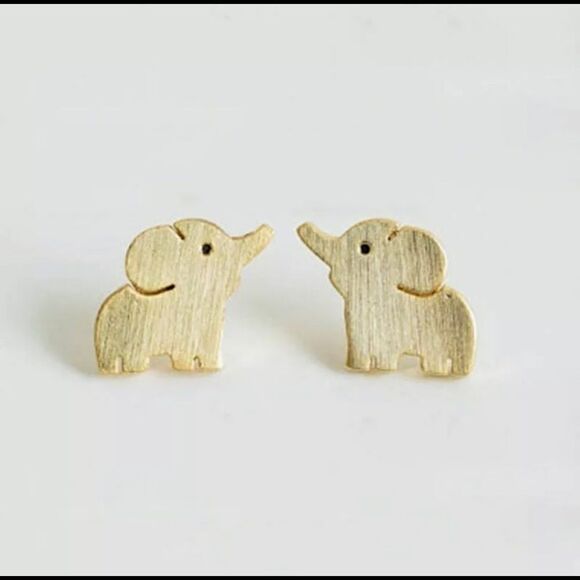 Jewelry - + Gold Plated Baby Elephant Earrings